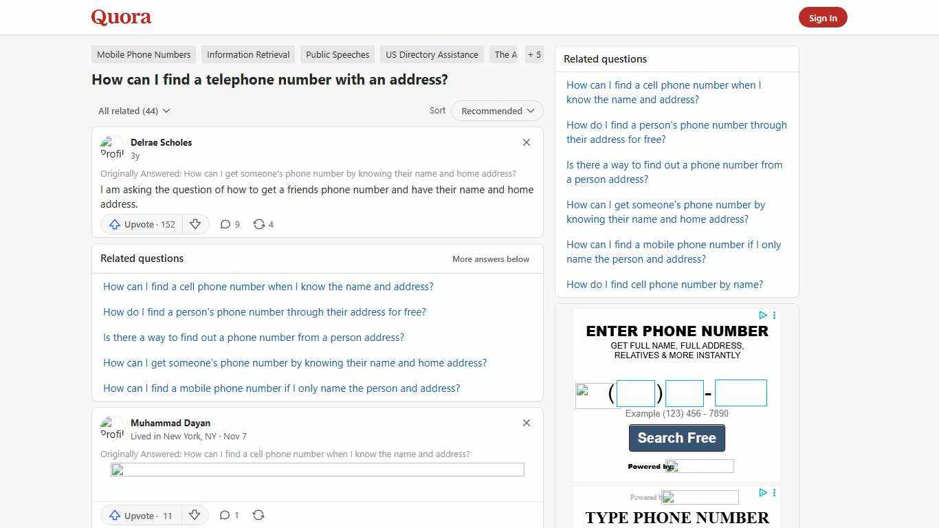 How to find a telephone number with an address - Quora